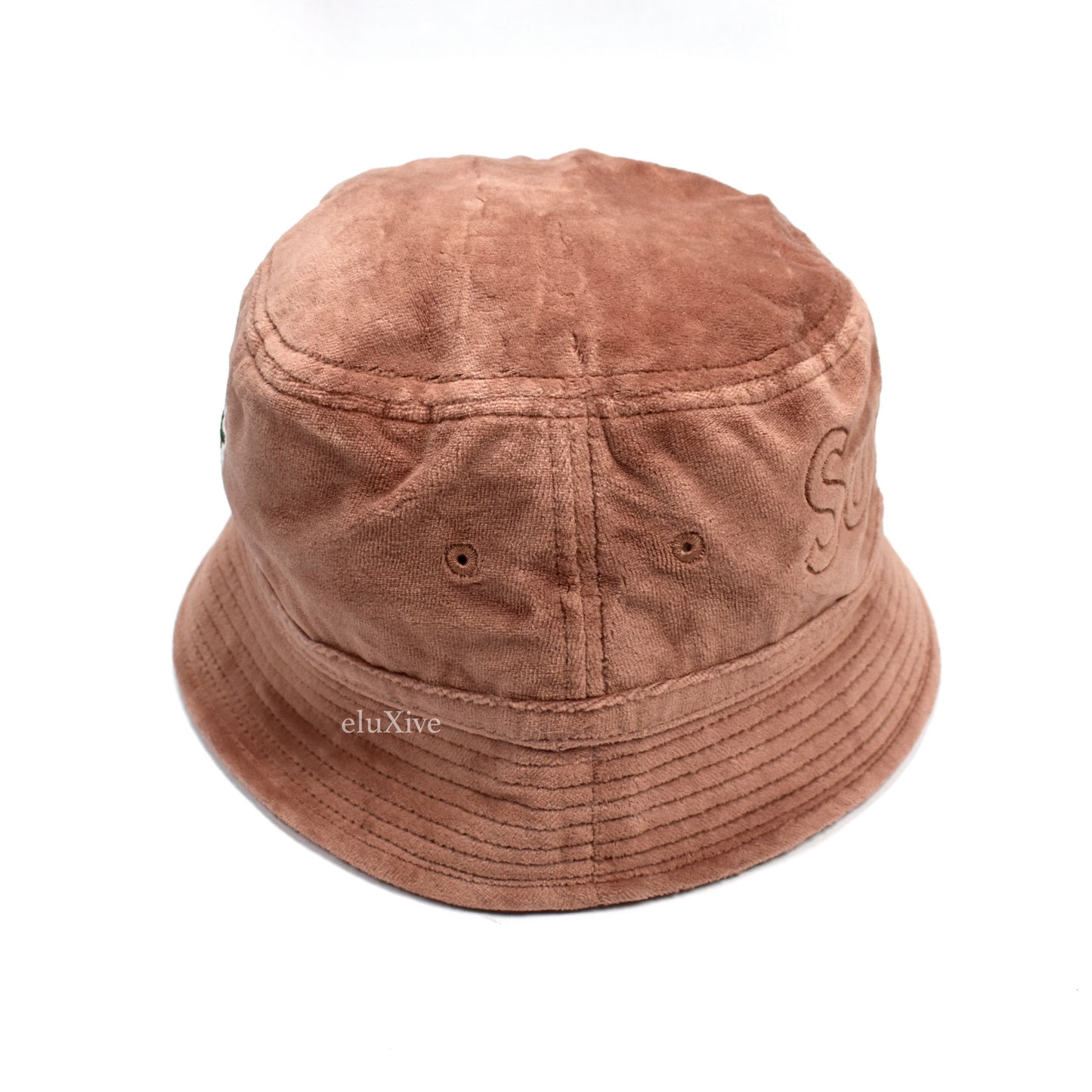 Supreme x Lacoste - Light Maroon Velour Crusher Hat
