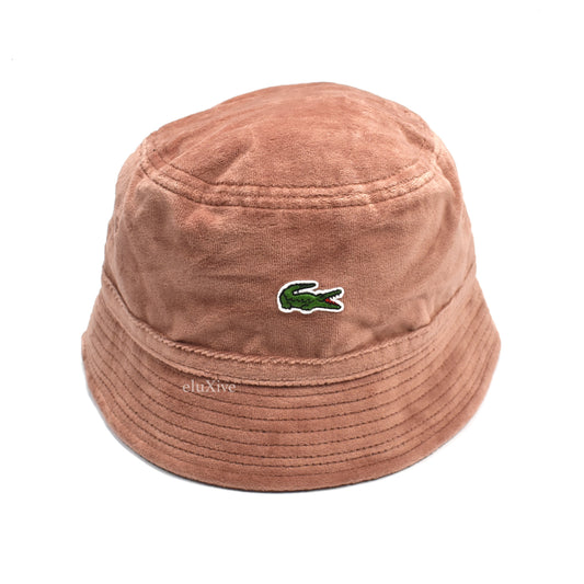 Supreme x Lacoste - Light Maroon Velour Crusher Hat