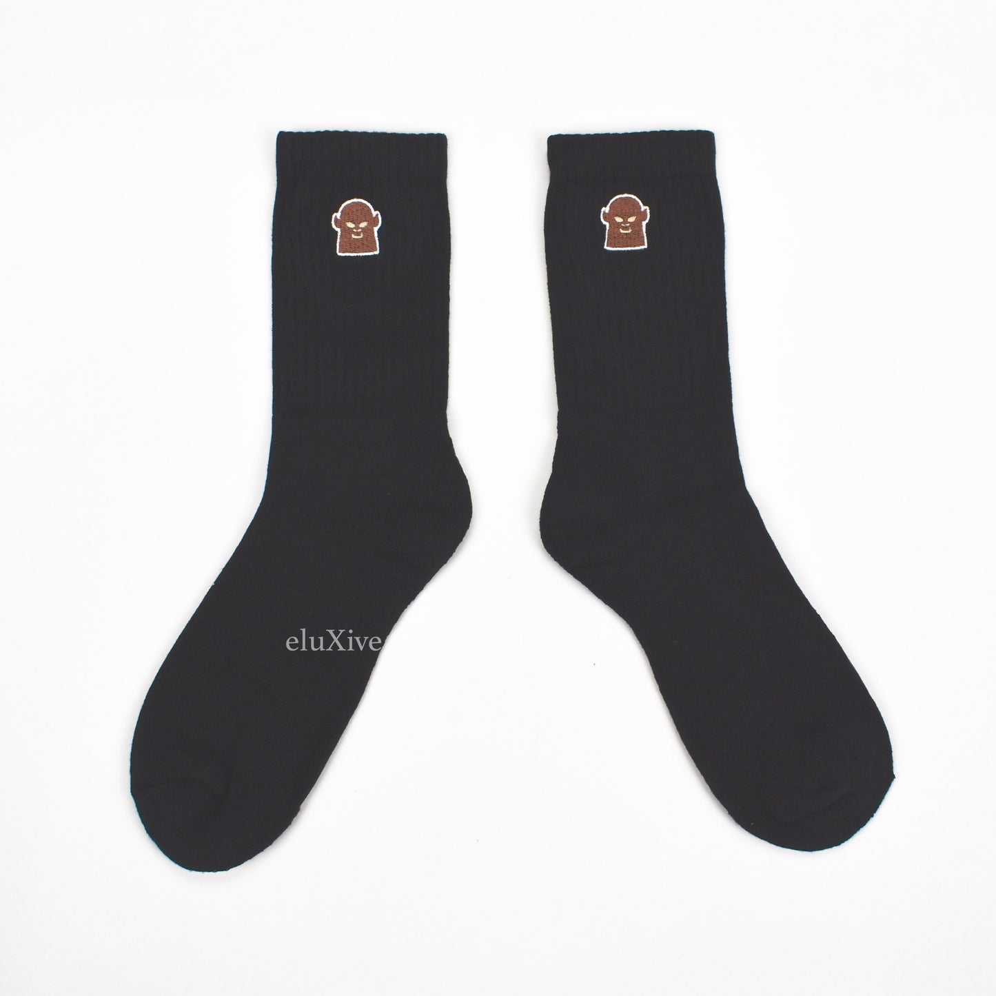 Imran Potato - Gerbil Embroidered Socks (Black)