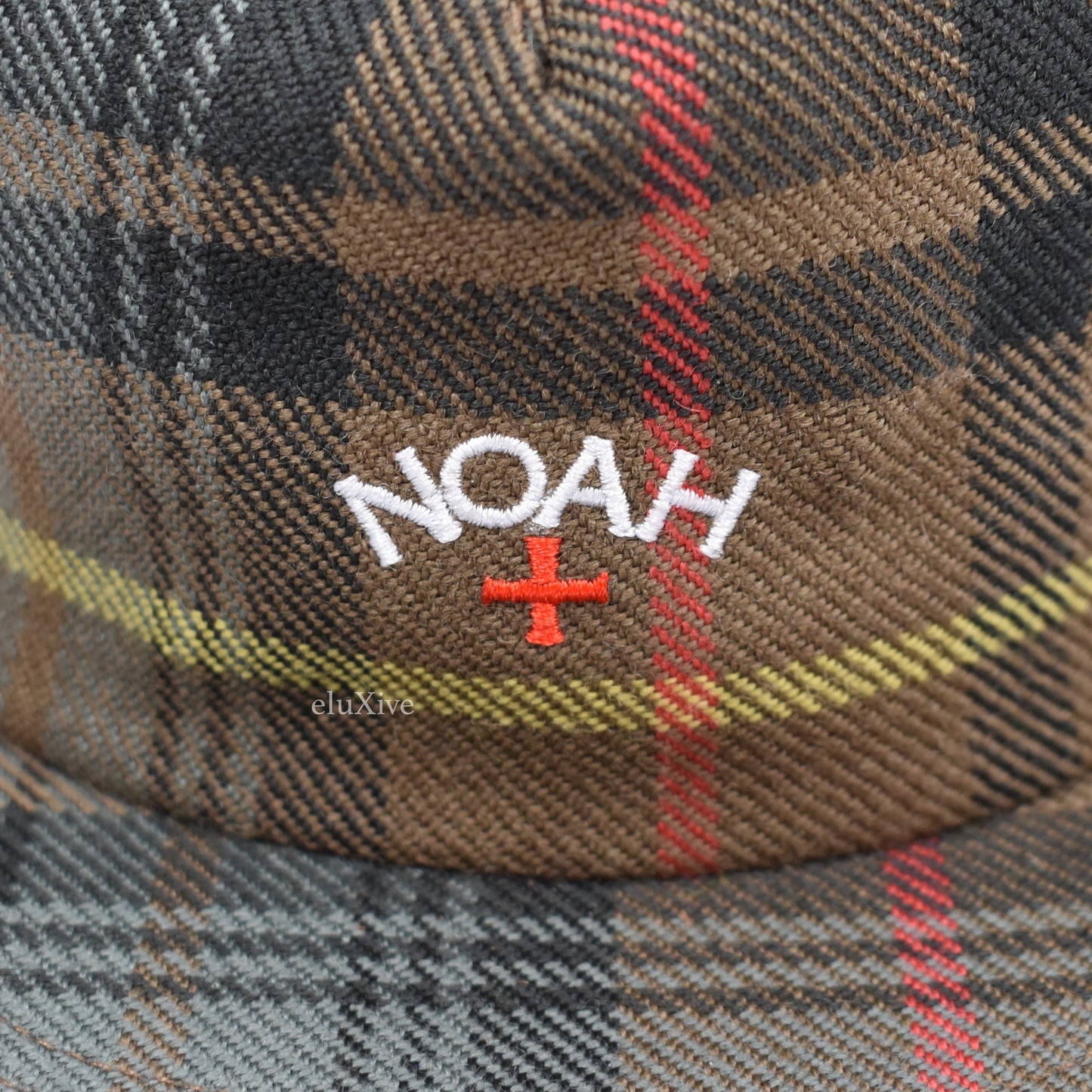 Noah - Tartan Wool Core Logo Hat (Khaki Plaid)