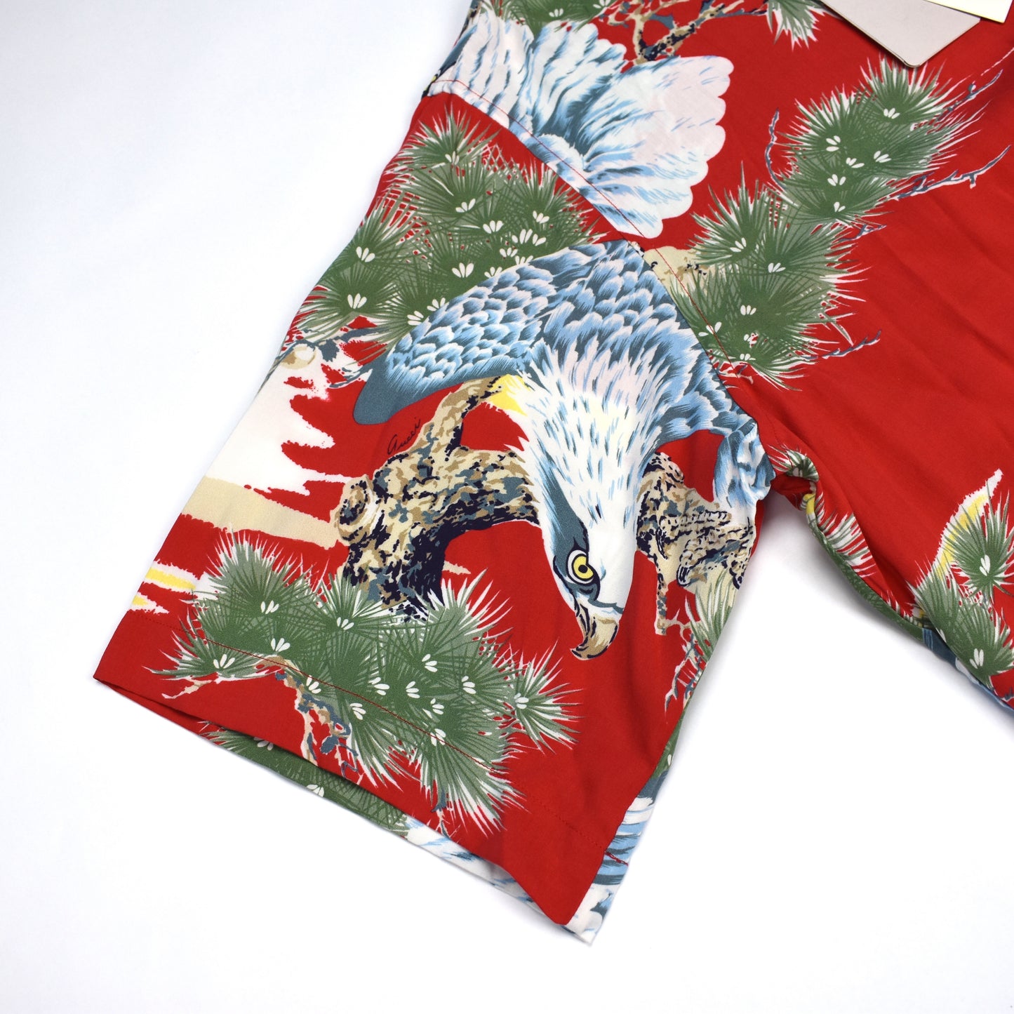 Gucci - Red Eagle Print Viscose Shirt