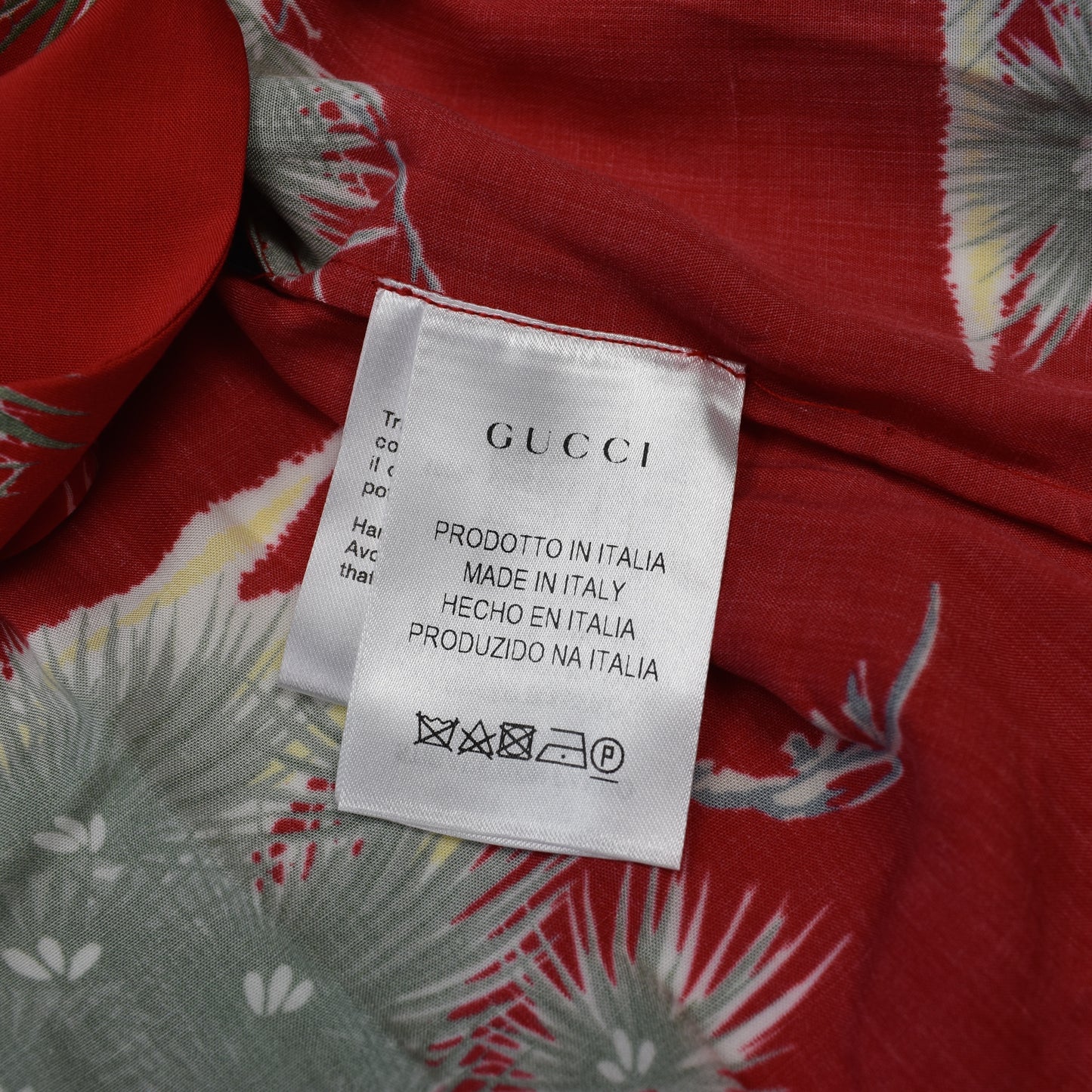Gucci - Red Eagle Print Viscose Shirt