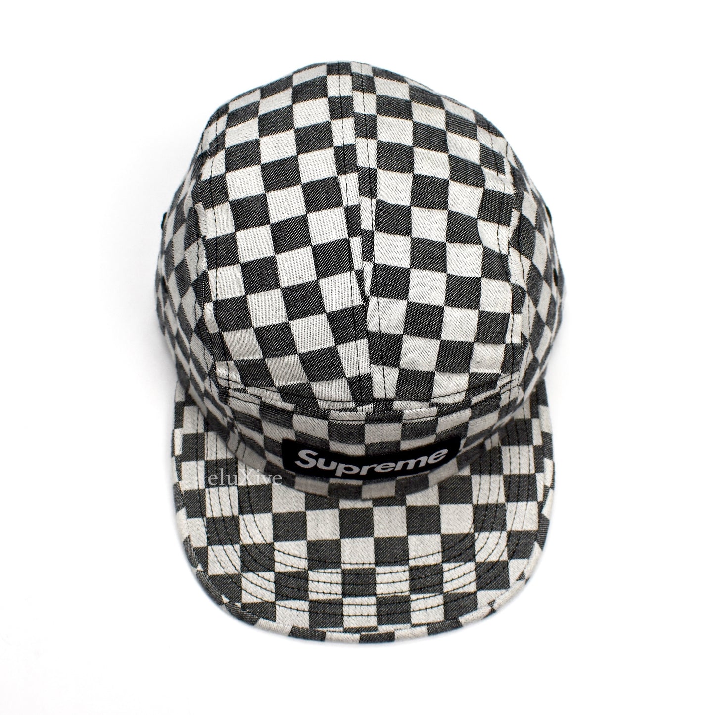 Supreme - Black Box Logo Checkered Hat