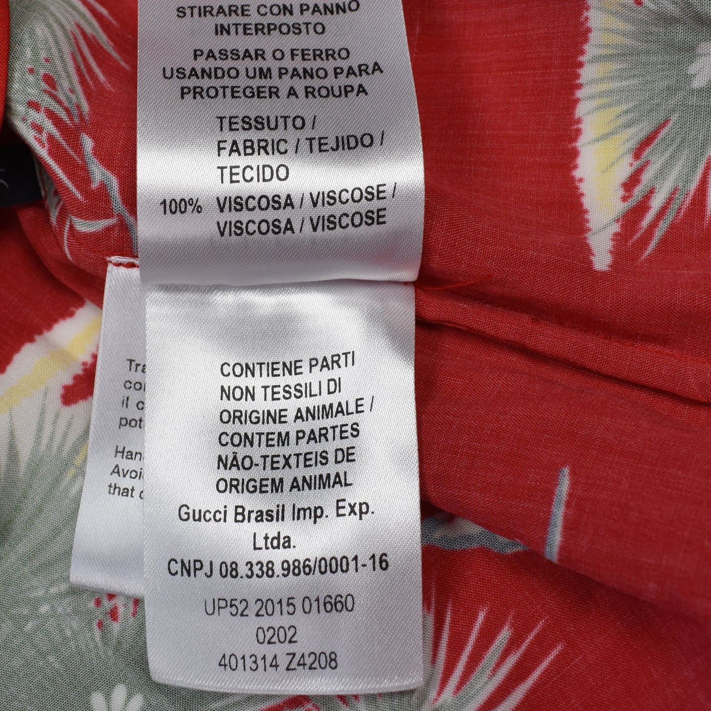 Gucci - Red Eagle Print Viscose Shirt