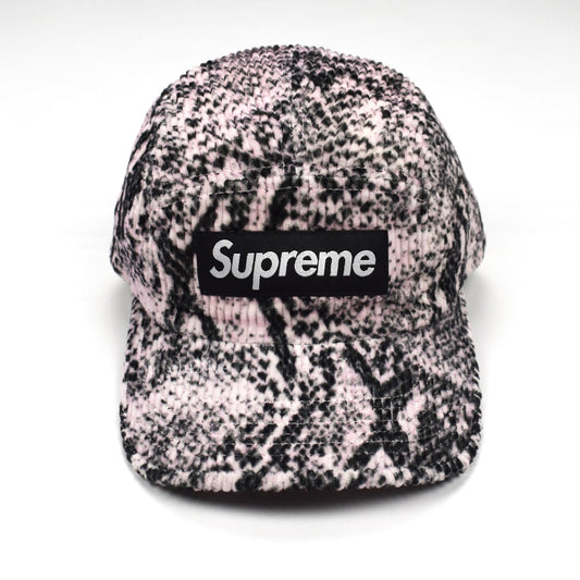 Supreme - Box Logo Snakeskin Corduroy Hat (Pink)