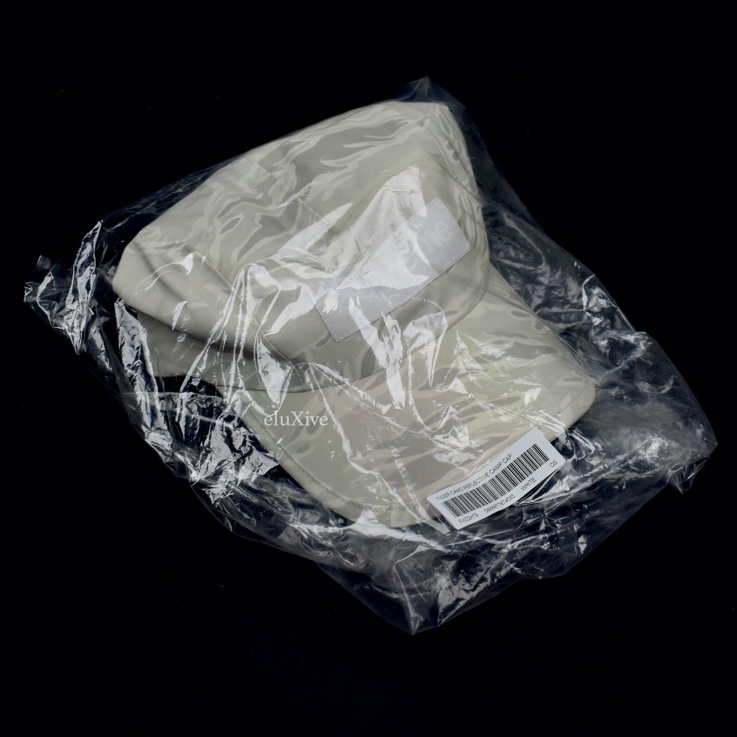 Supreme - Tiger Camo Reflective Box Logo Hat (White)