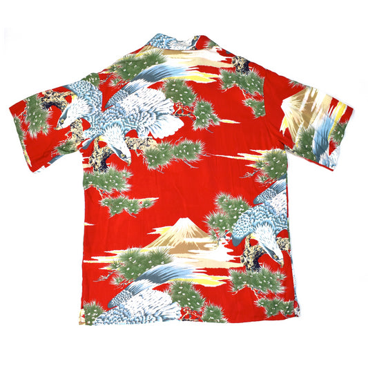 Gucci - Red Eagle Print Viscose Shirt