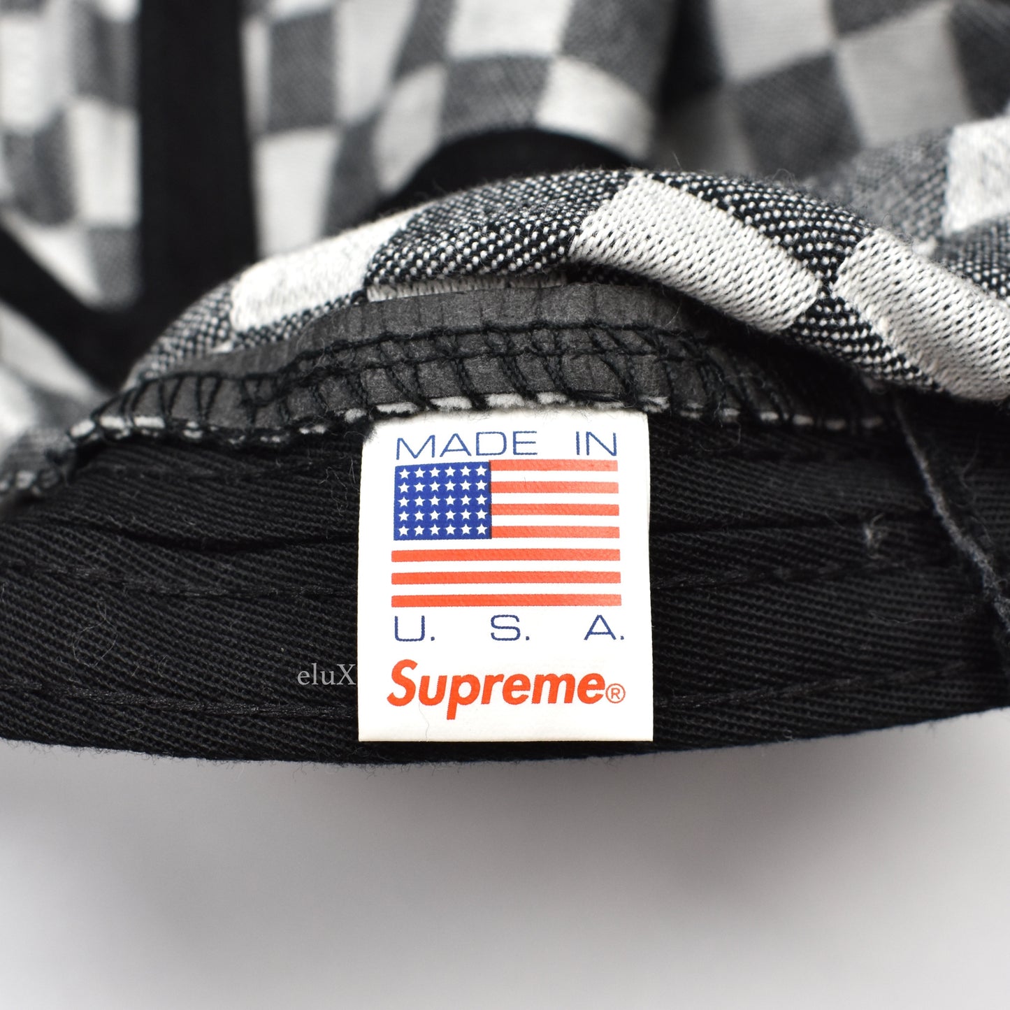 Supreme - Black Box Logo Checkered Hat
