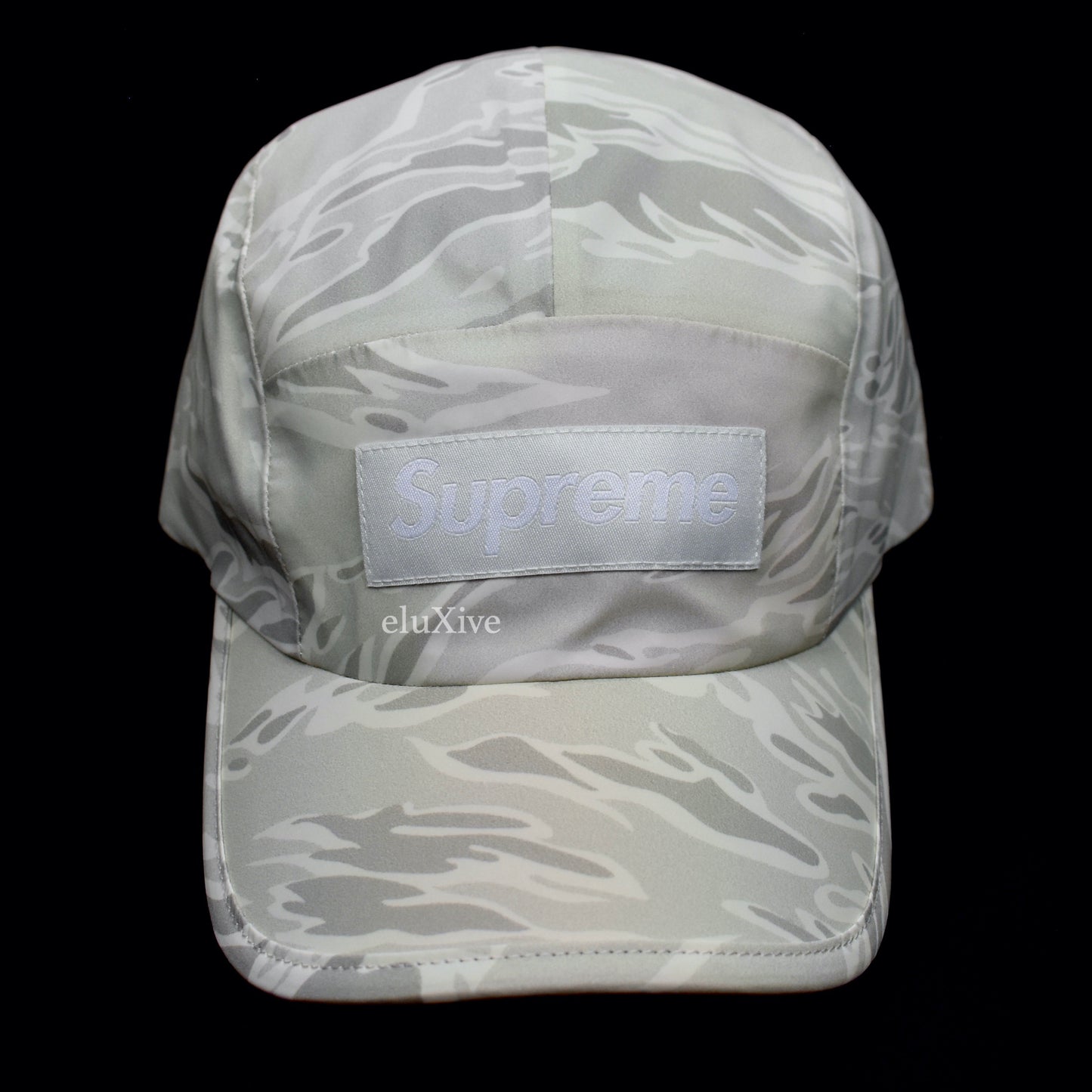 Supreme - Tiger Camo Reflective Box Logo Hat (White)