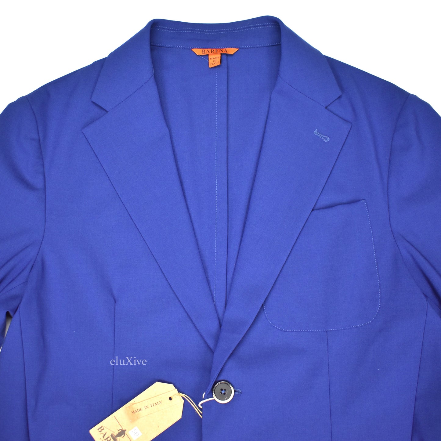 Barena - Blue Unlined Stretch Wool Blazer