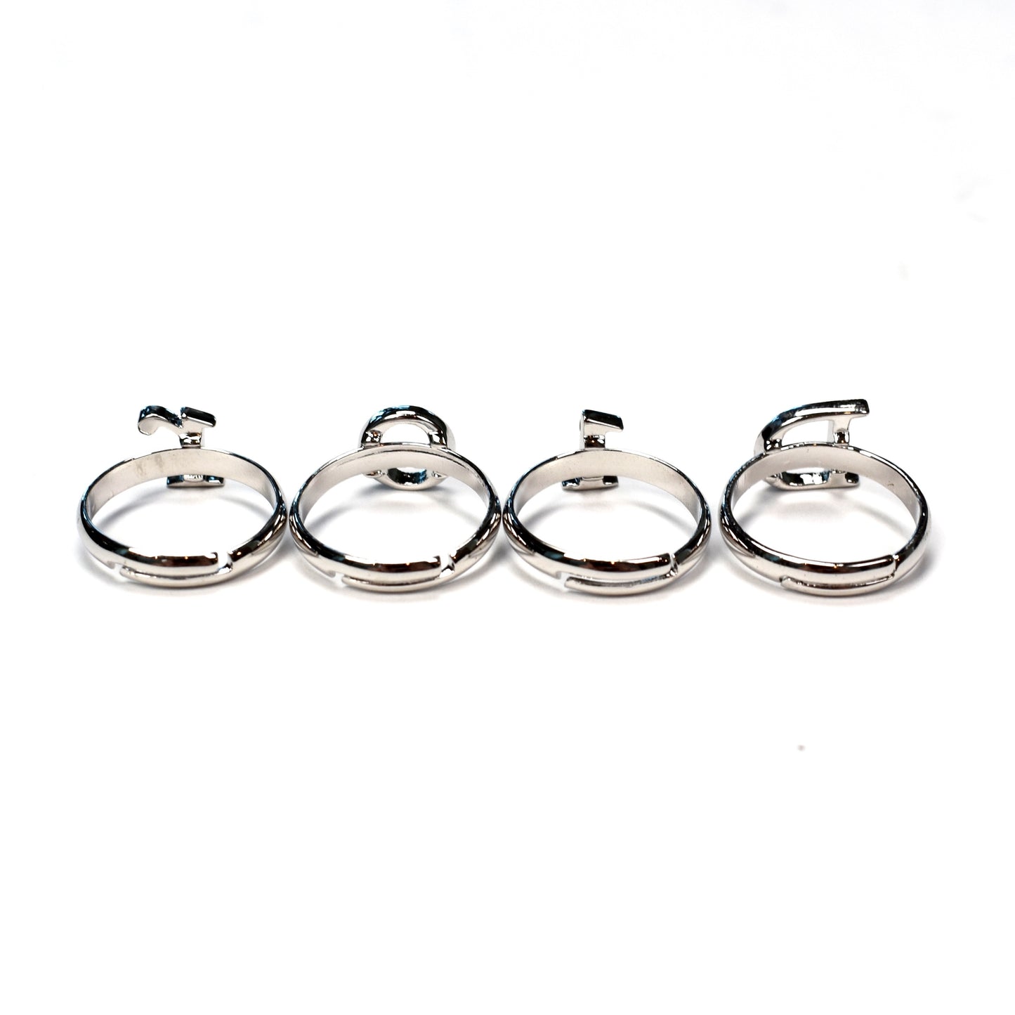 Dior - Crystal Logo Rings (Set of 4)