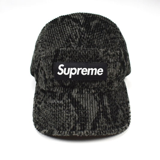 Supreme - Box Logo Snakeskin Corduroy Hat (Black)