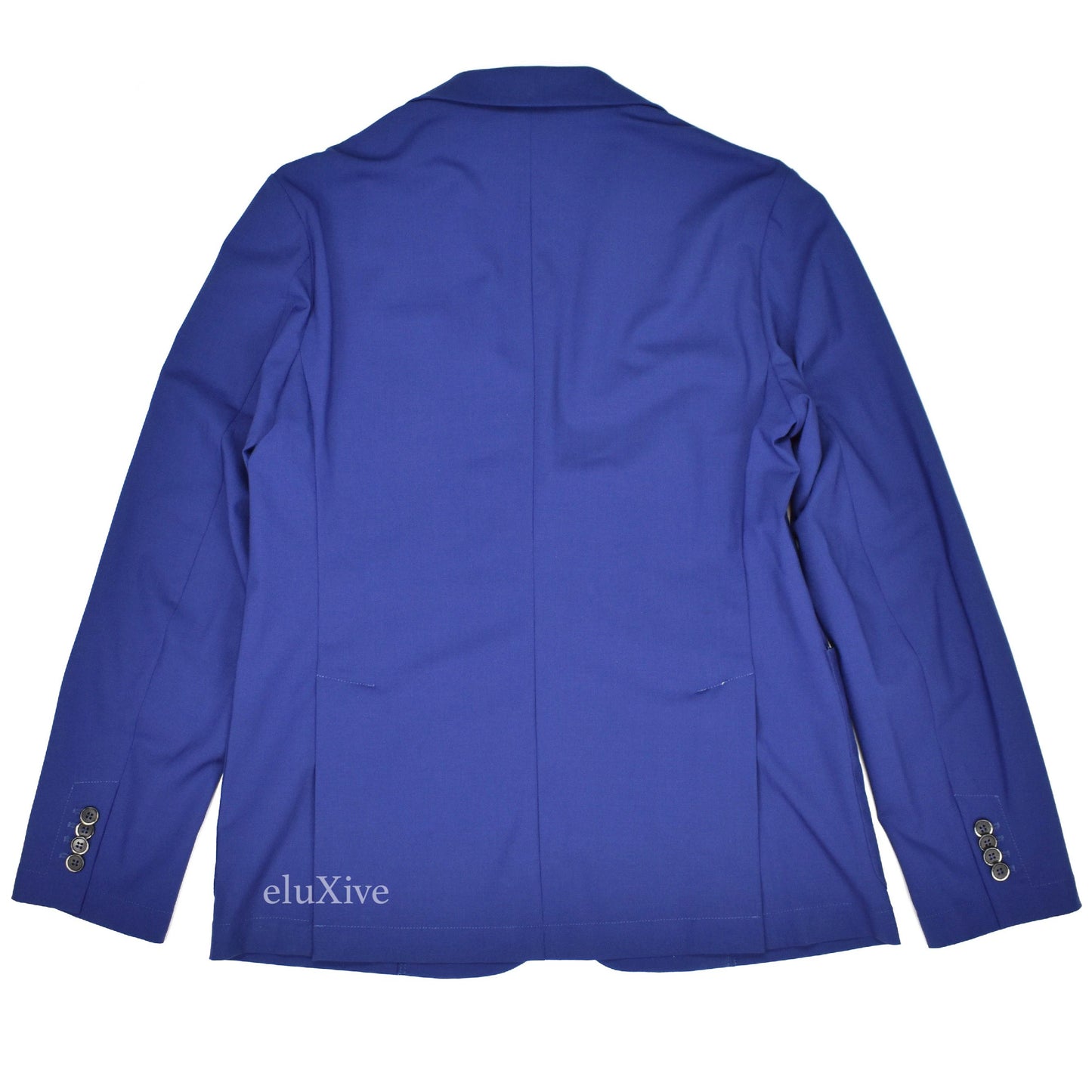 Barena - Blue Unlined Stretch Wool Blazer