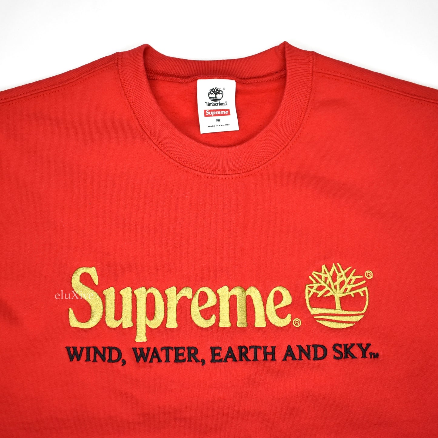 Supreme x Timberland - Red Logo Embroidered Sweatshirt