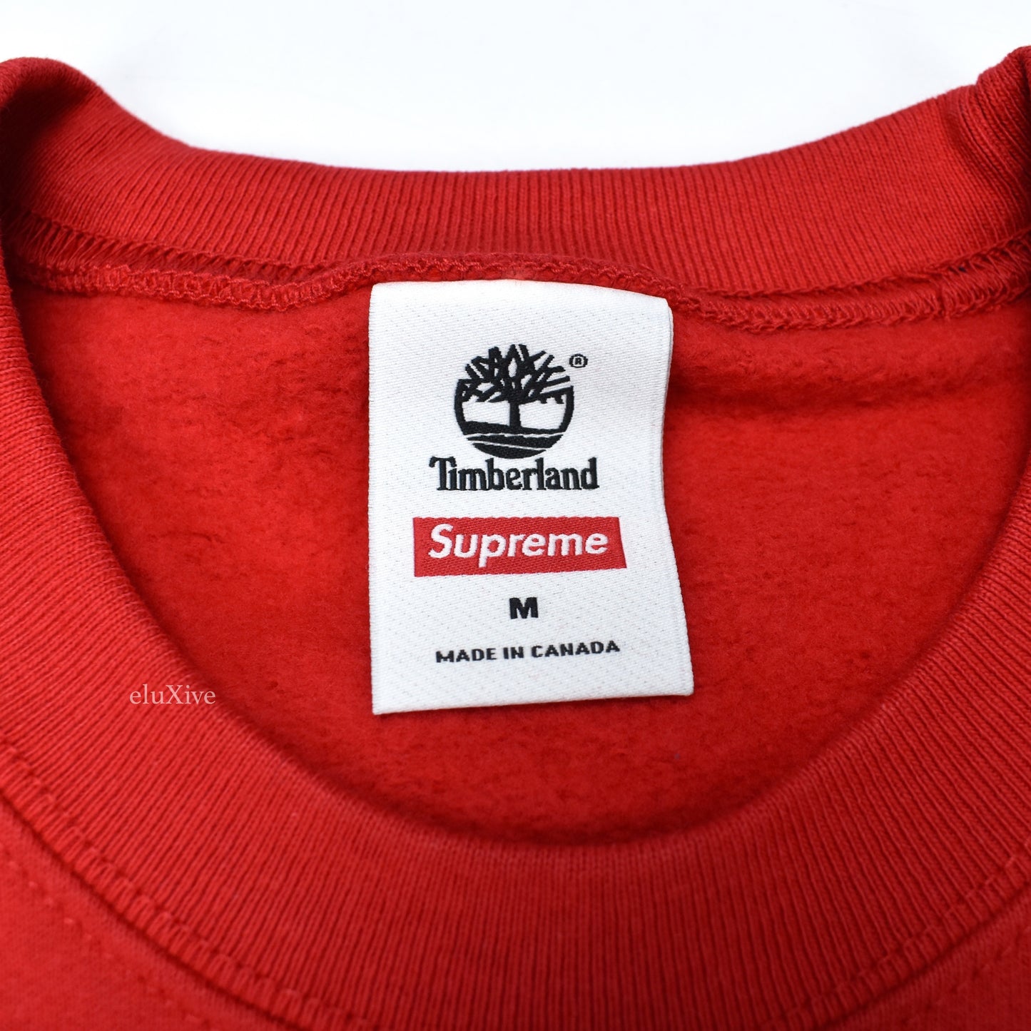 Supreme x Timberland - Red Logo Embroidered Sweatshirt