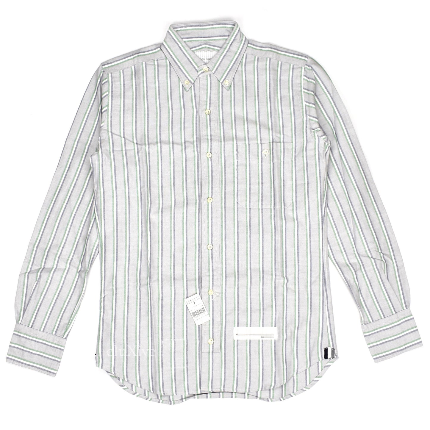 Thom Browne - Thom Grey Triple Stripe Oxford Shirt