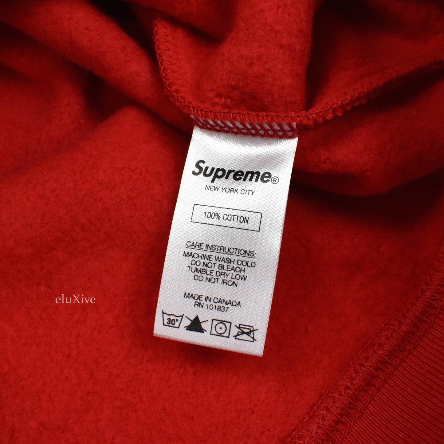 Supreme x Timberland - Red Logo Embroidered Sweatshirt