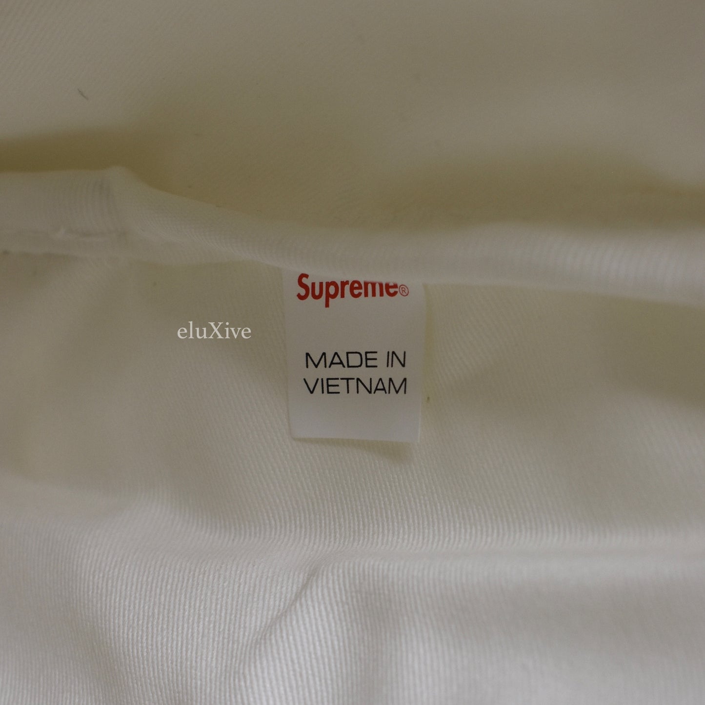 Supreme - Red Box Logo Canvas Backpack (White)