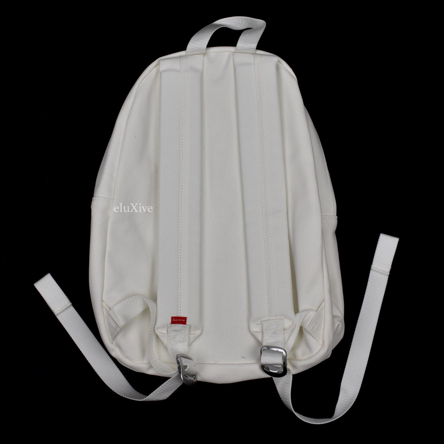 Supreme - Red Box Logo Canvas Backpack (White)