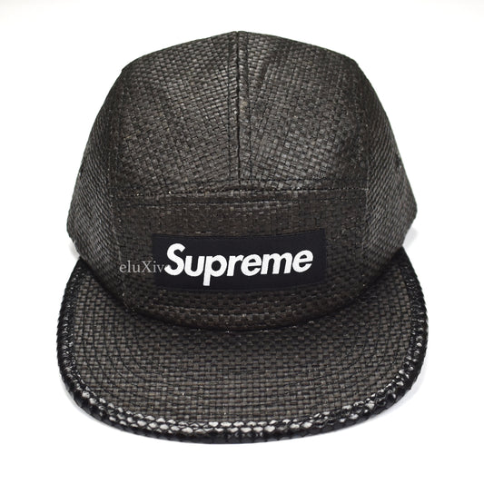Supreme - Black Box Logo Raffia Hat