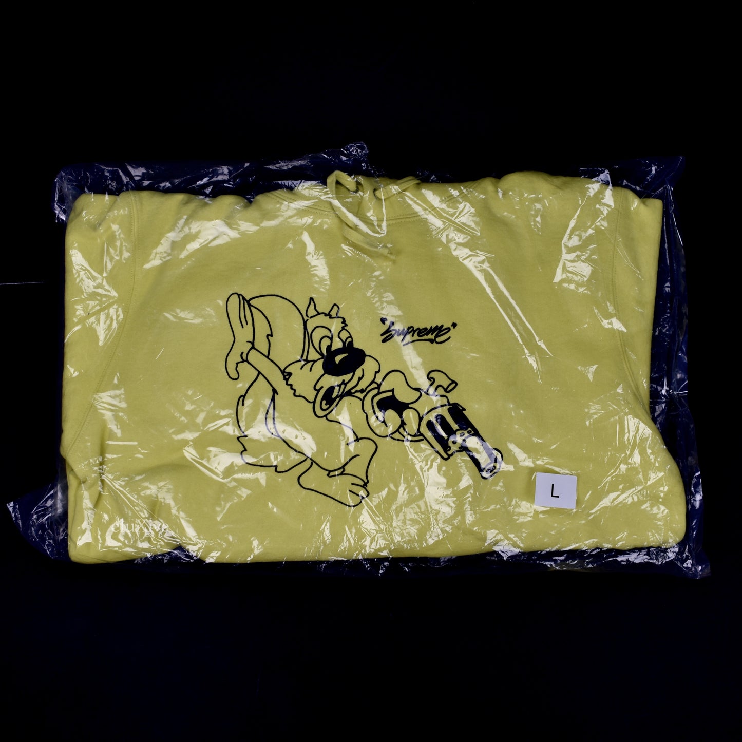 Supreme - Lemon Yellow 'Lee' Logo Hoodie