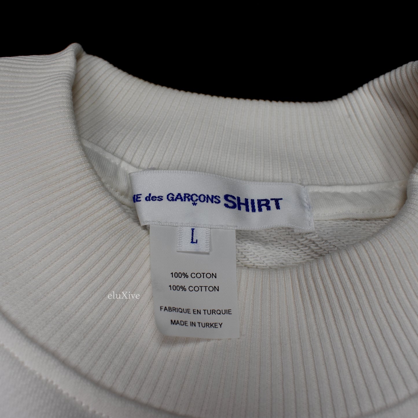 Comme des Garcons - White Long Cuff Sweatshirt