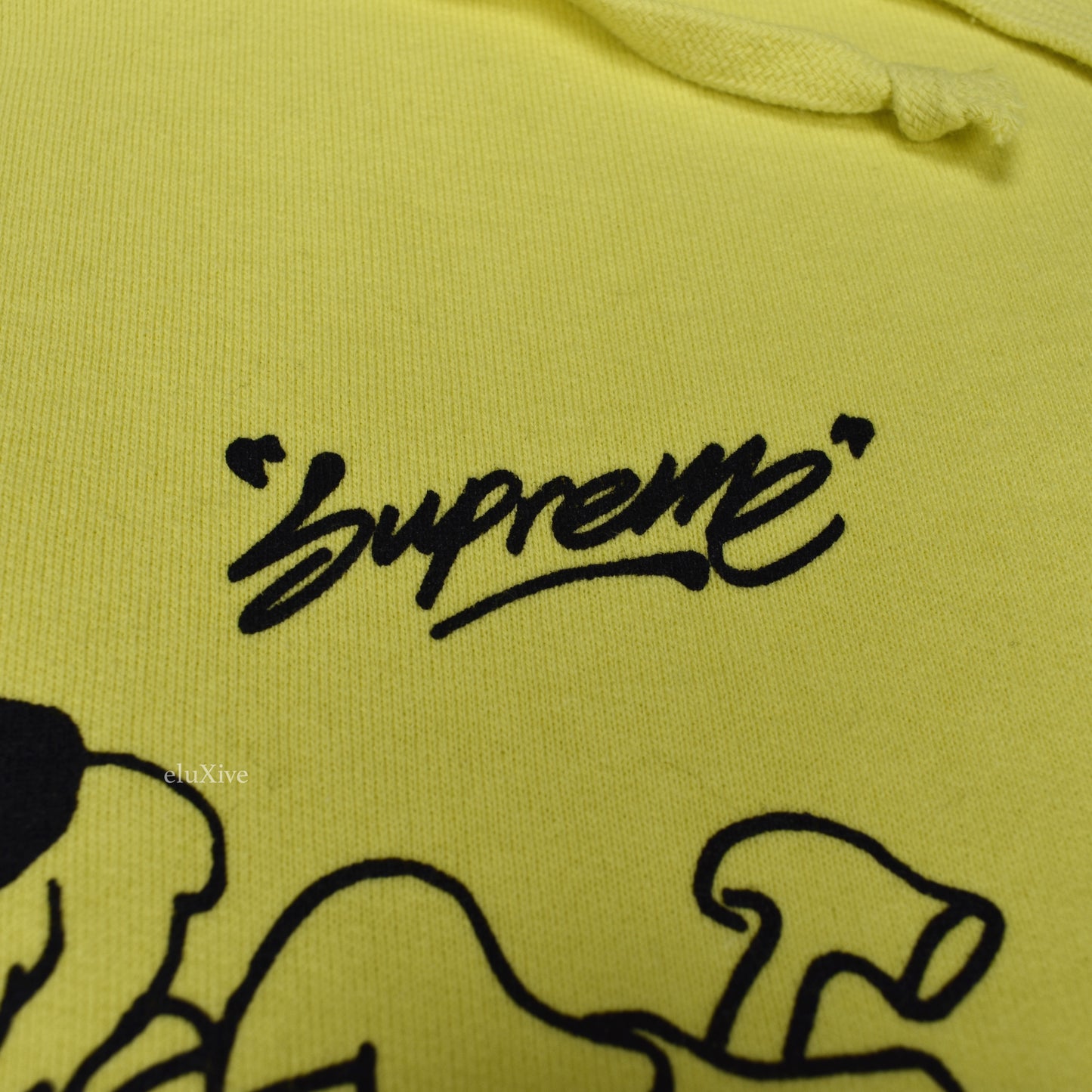 Supreme - Lemon Yellow 'Lee' Logo Hoodie