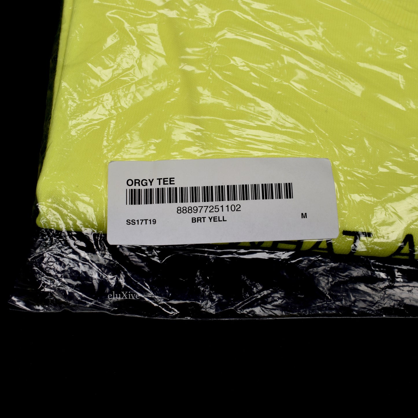Supreme - Bright Yellow Orgy Logo T-Shirt
