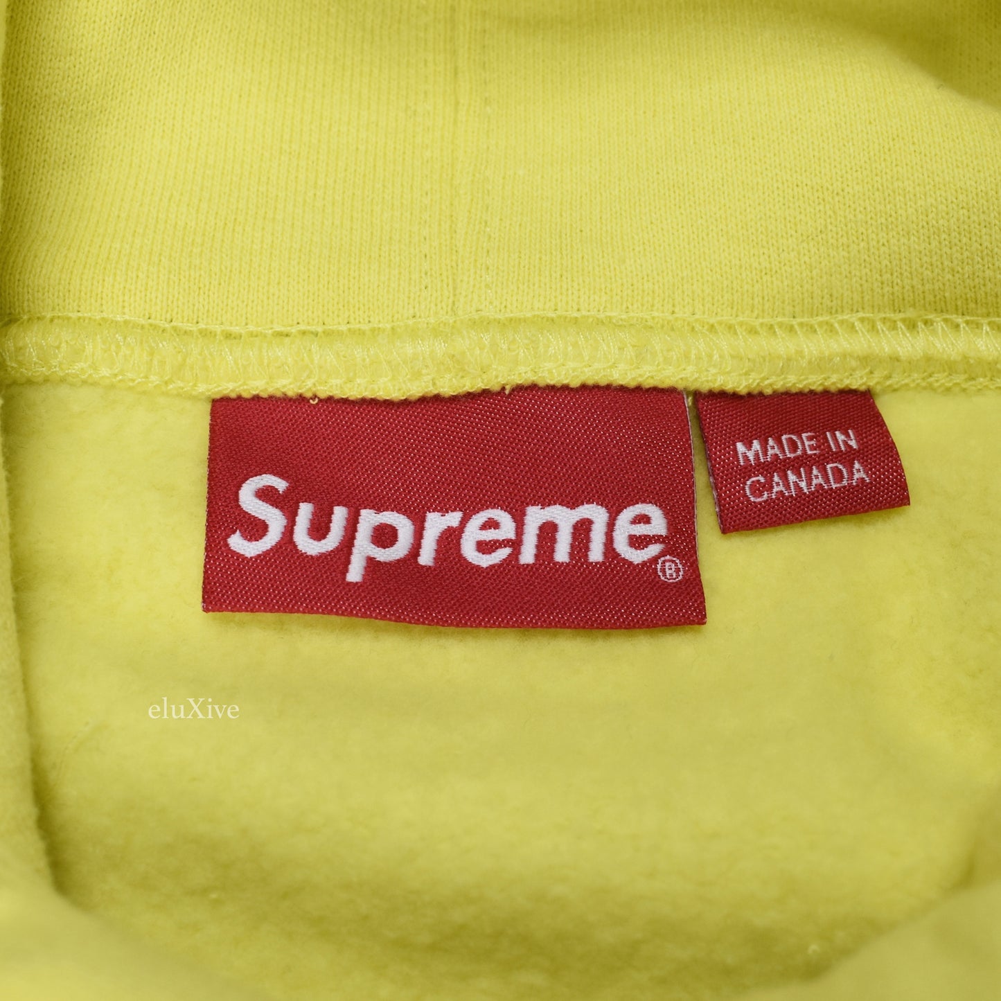 Supreme - Lemon Yellow 'Lee' Logo Hoodie