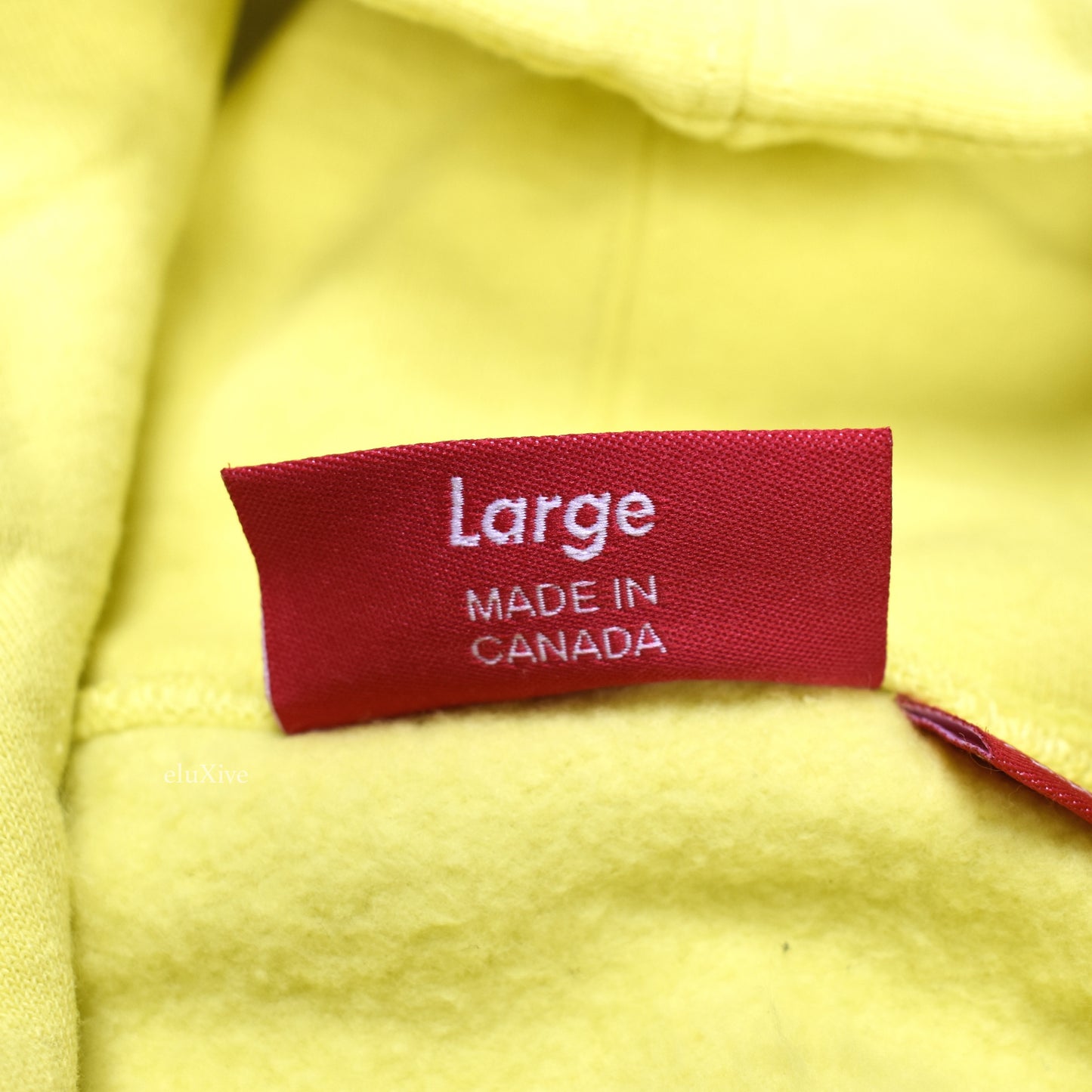 Supreme - Lemon Yellow 'Lee' Logo Hoodie