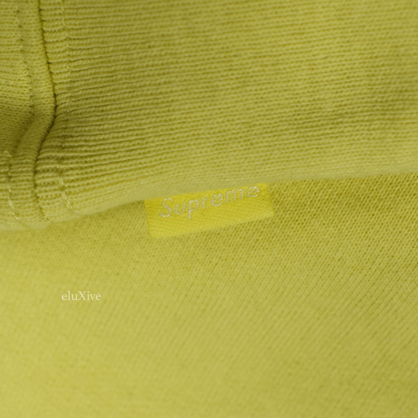 Supreme - Lemon Yellow 'Lee' Logo Hoodie