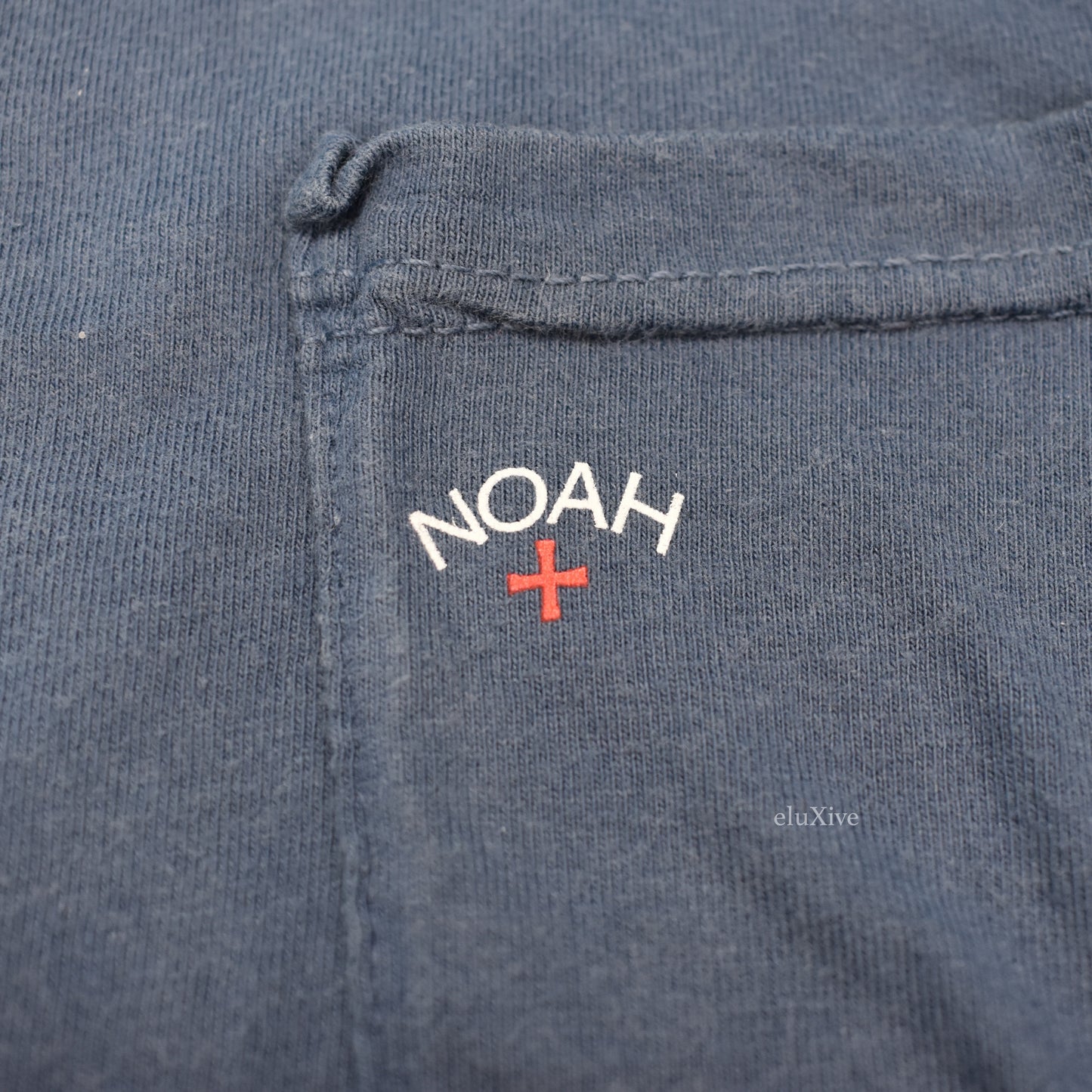 Noah - Navy Core Logo Pocket T-Shirt