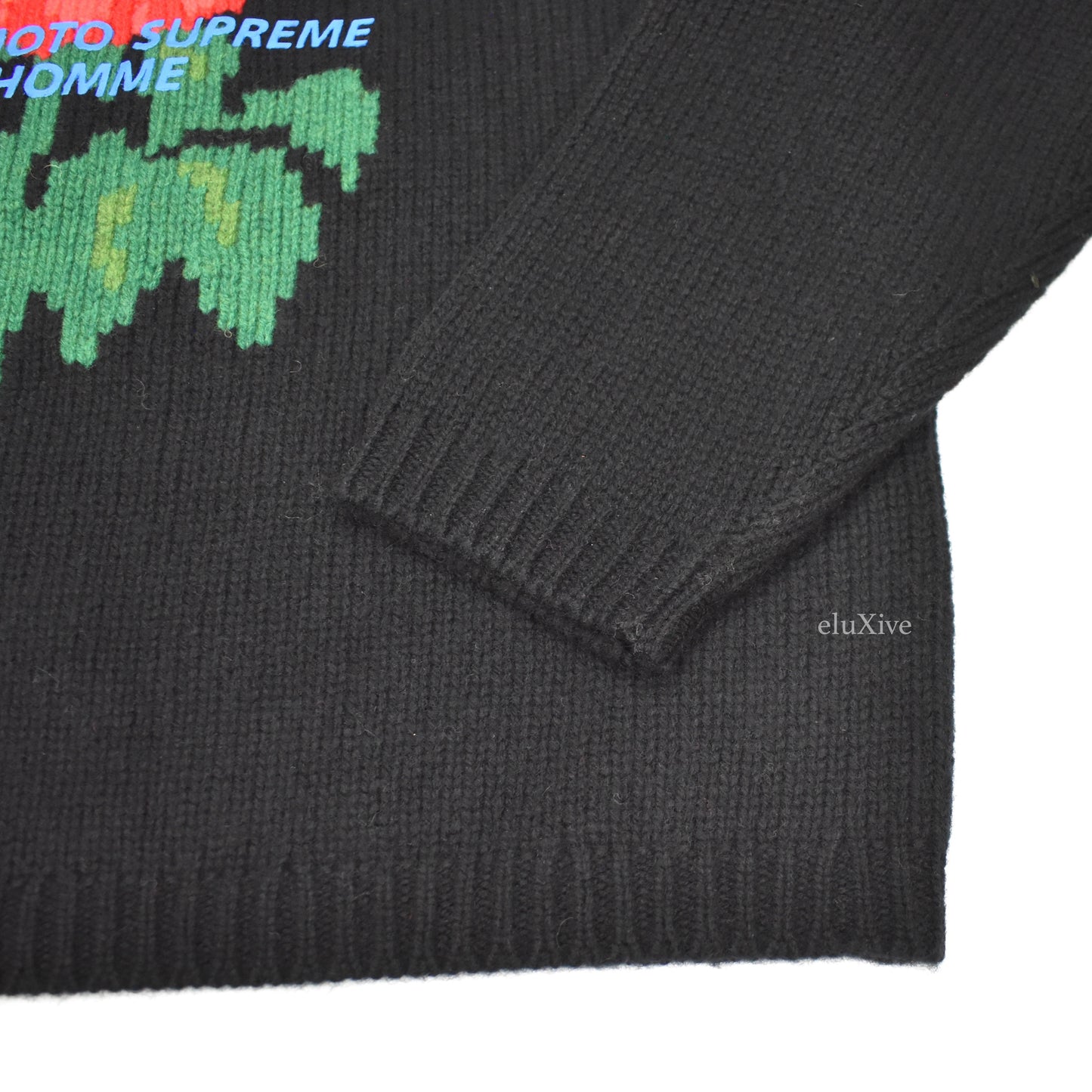 Supreme x Yohji Yamamoto - Intarsia Knit Flower Logo Sweater