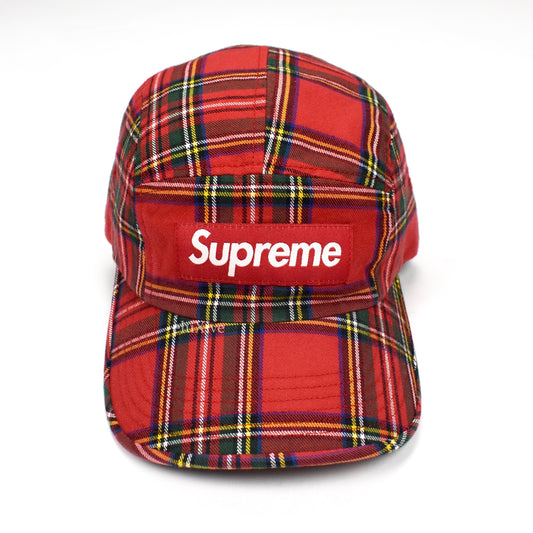 Supreme - Box Logo Washed Chino Twill Hat (Red Plaid)
