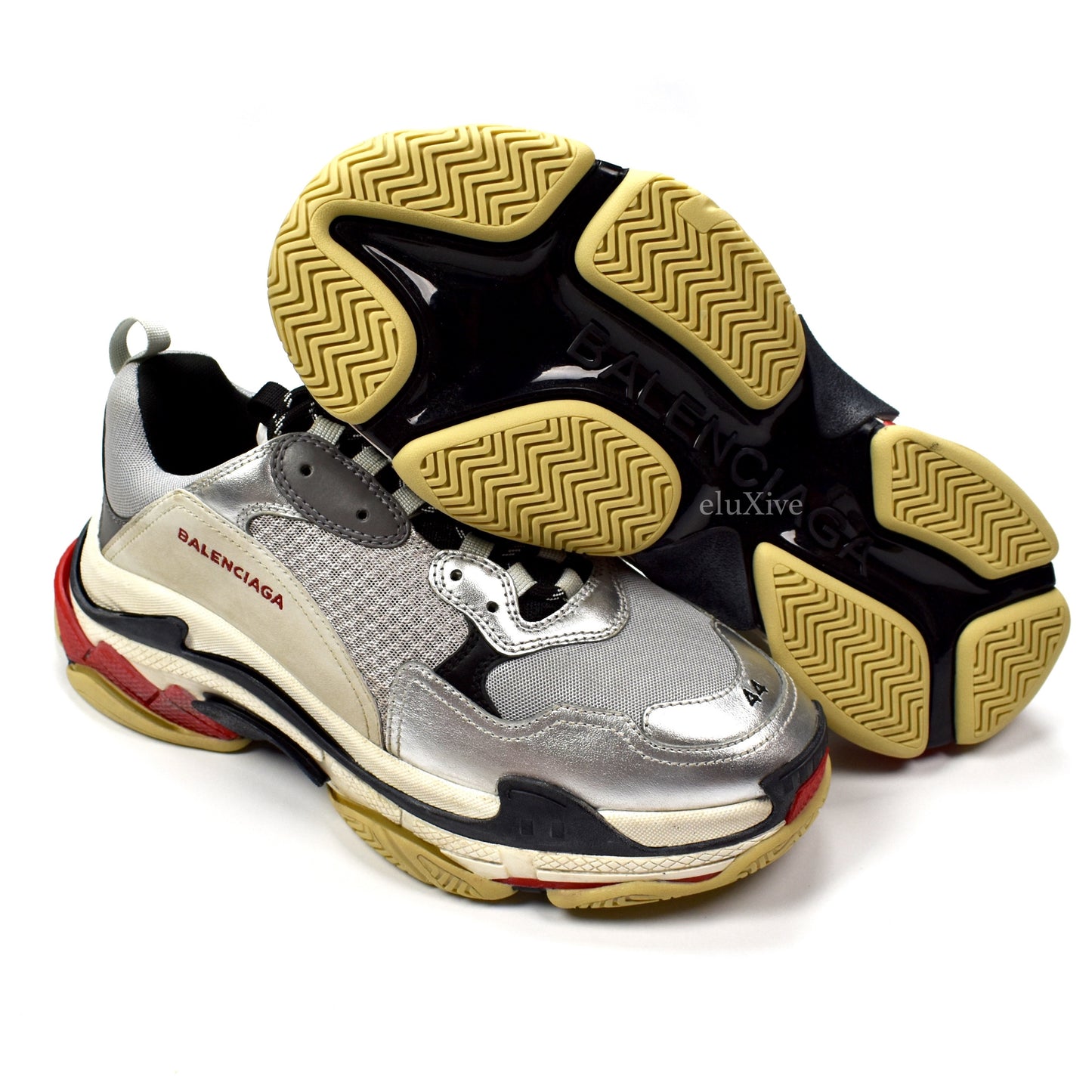 Balenciaga - SS18 Triple S Trainer (Silver/Red)