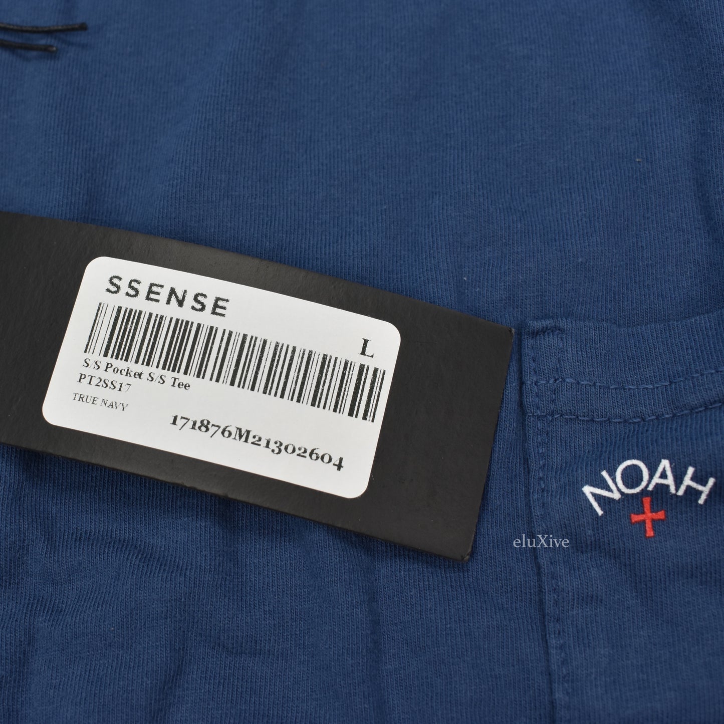Noah - Navy Core Logo Pocket T-Shirt
