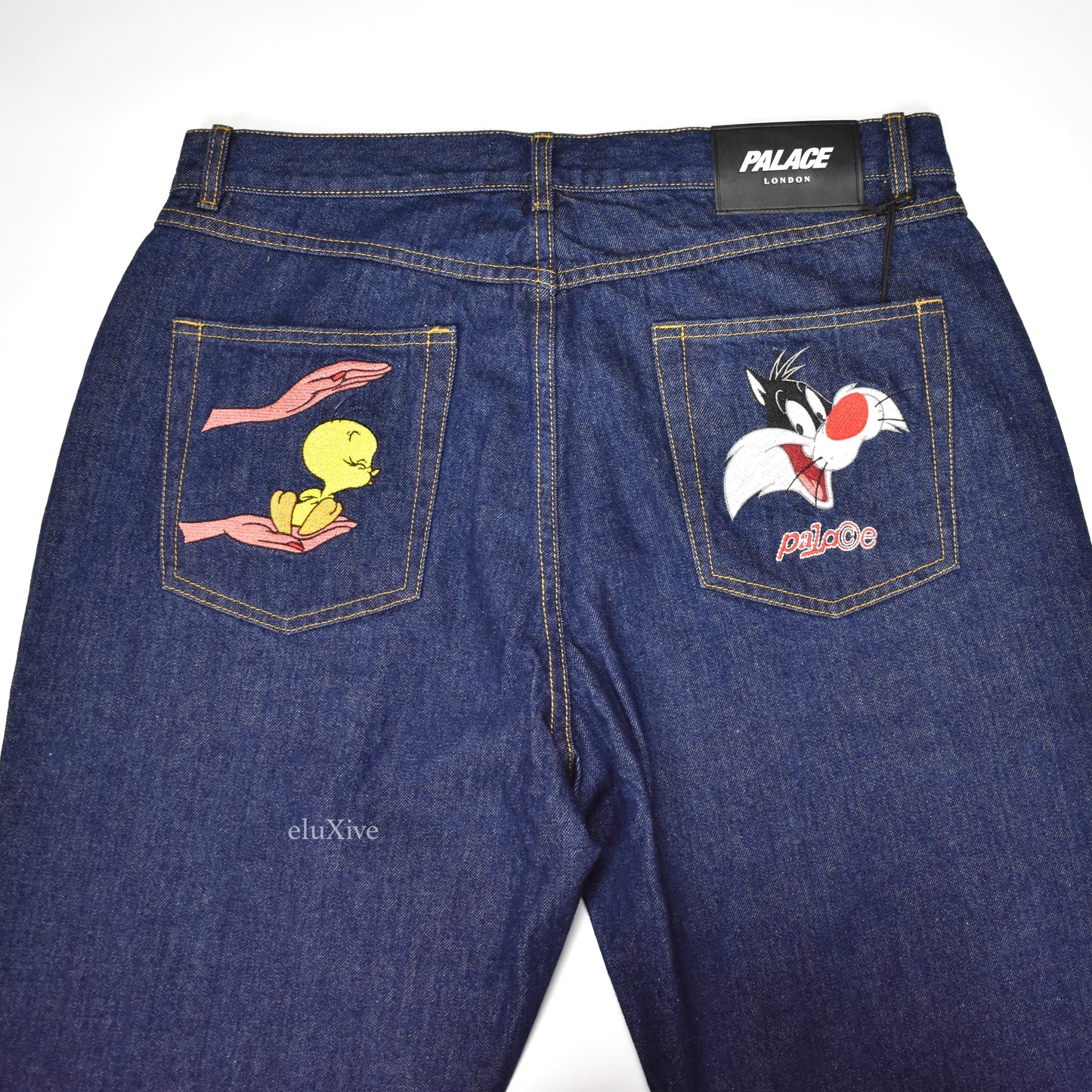 Palace x Loony Tunes - Tweety-P Logo Embroidered Denim Jeams
