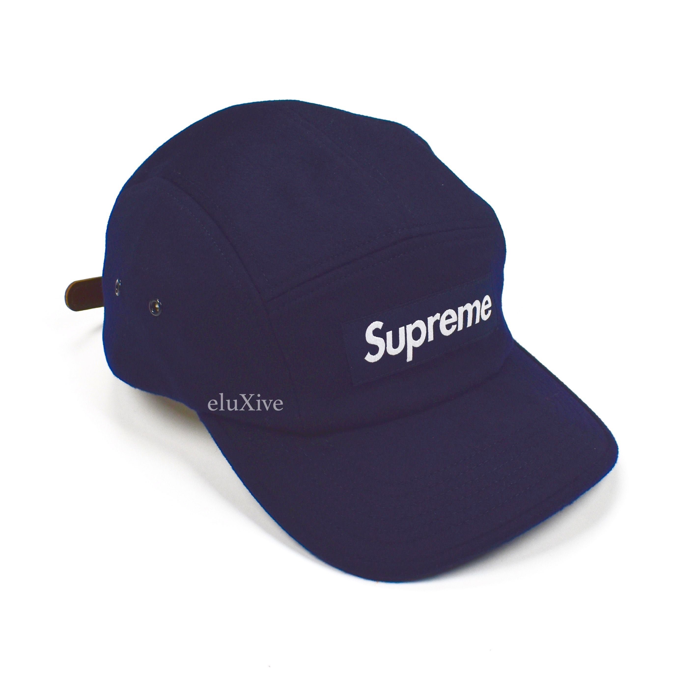 Supreme x Loro Piana - Navy Wool Box Logo Hat – eluXive