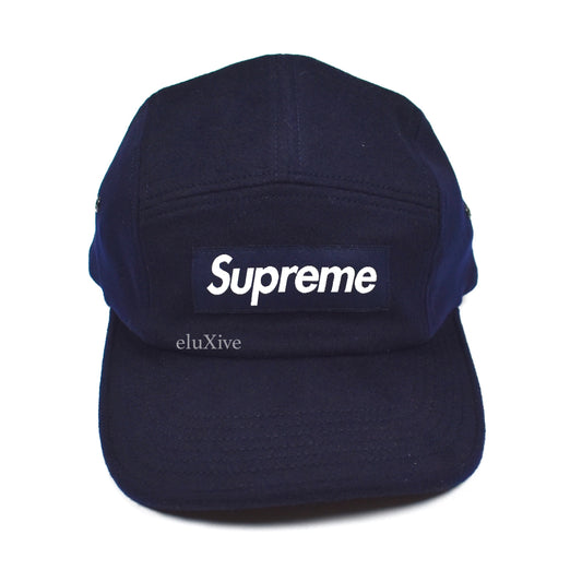 Supreme x Loro Piana - Navy Wool Box Logo Hat