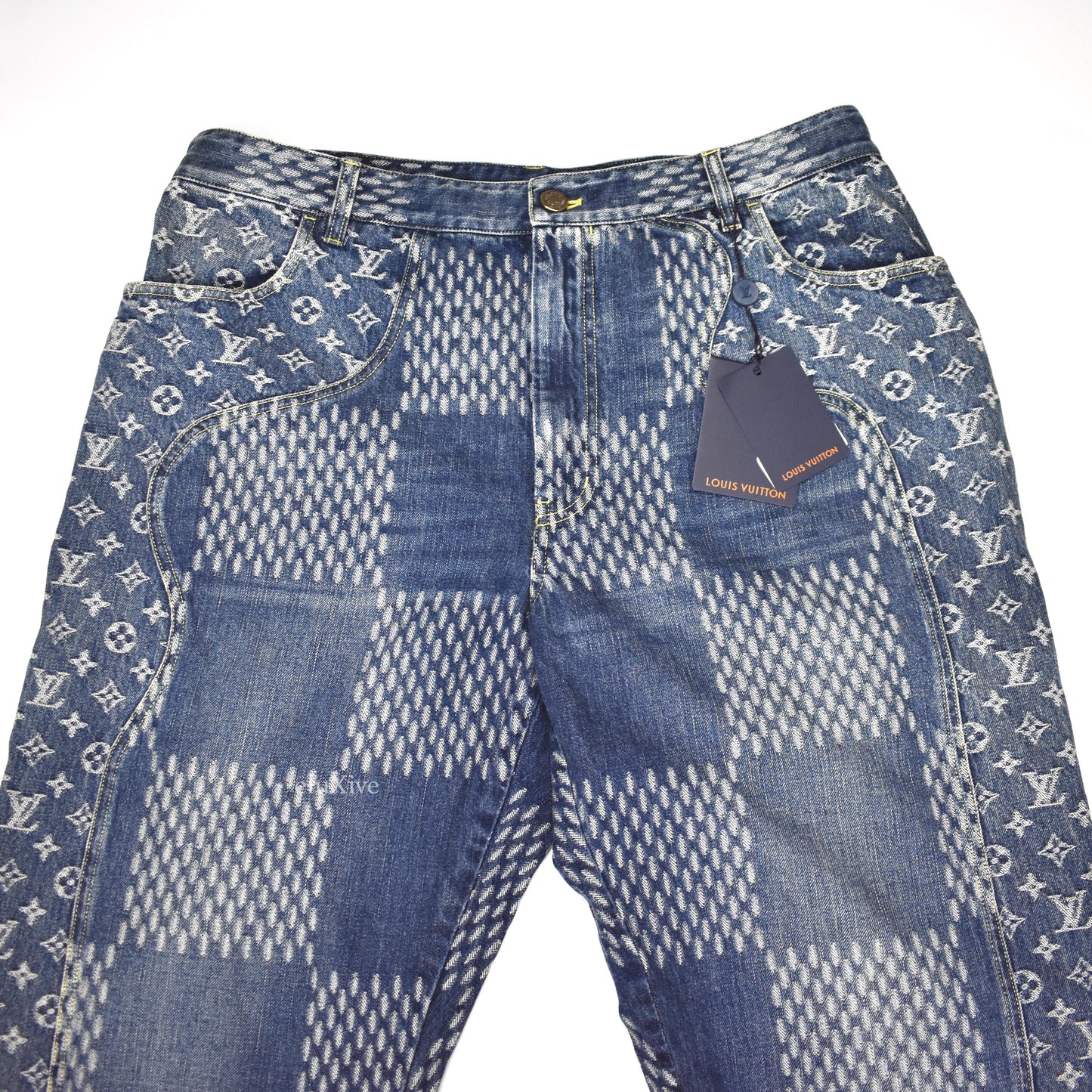 Louis Vuitton x Nigo - Giant Damier Waves Monogram Denim Jeans