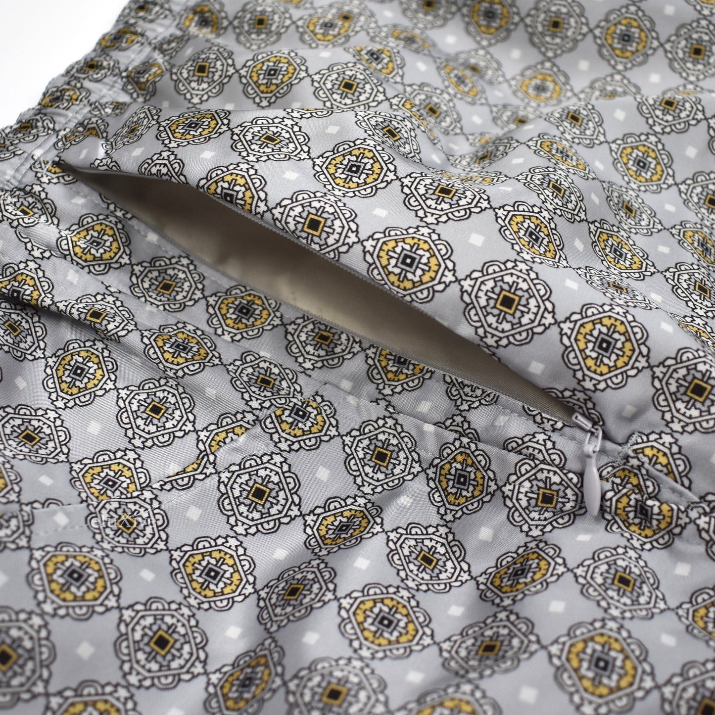 Needles - Gray Foulard Print Nylon Warm-Up Shorts