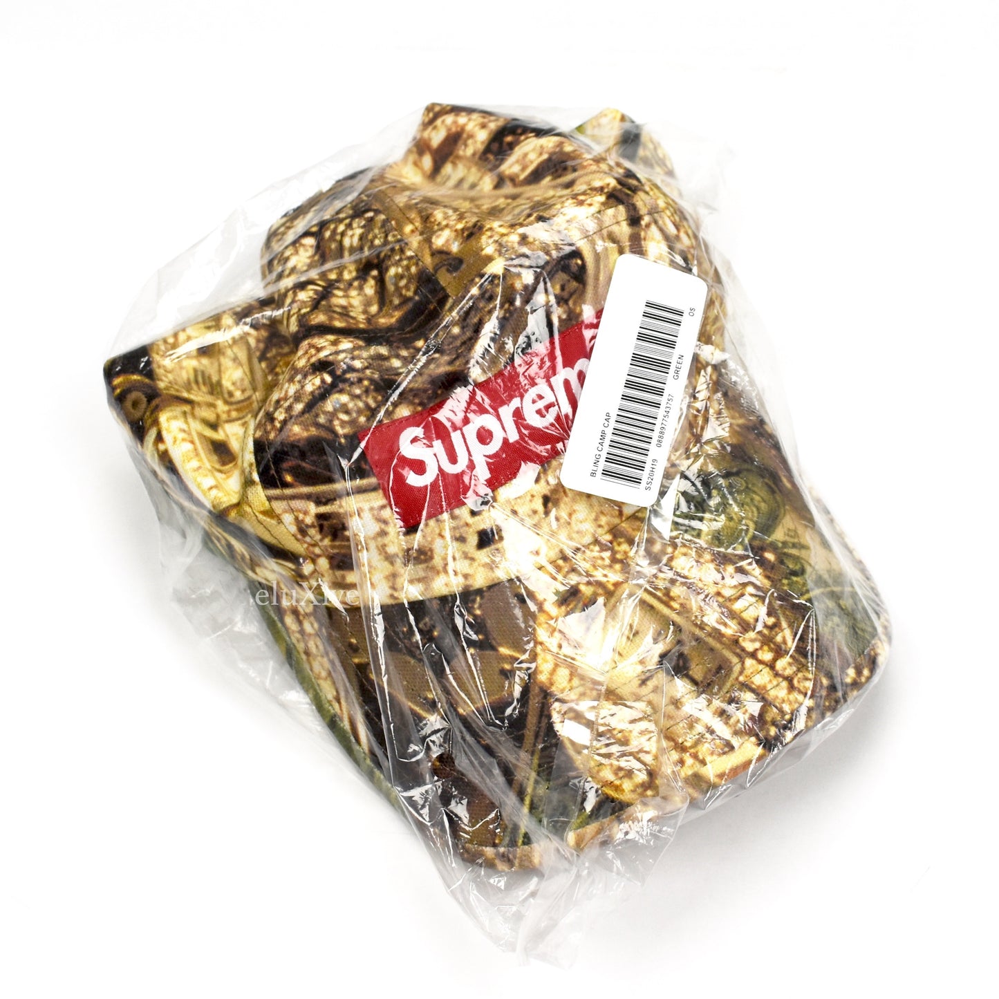 Supreme - Red Box Logo Bling Print Hat