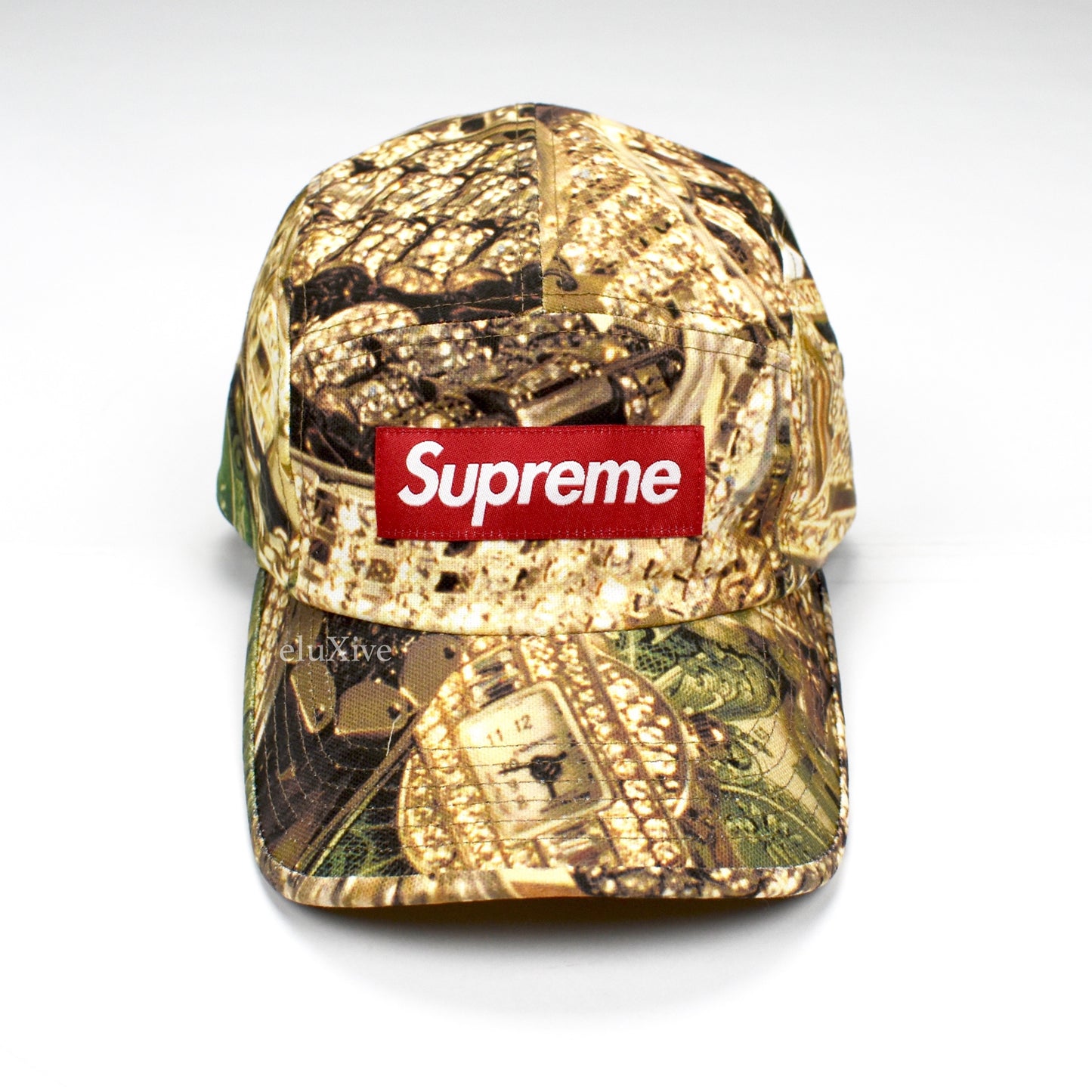 Supreme - Red Box Logo Bling Print Hat
