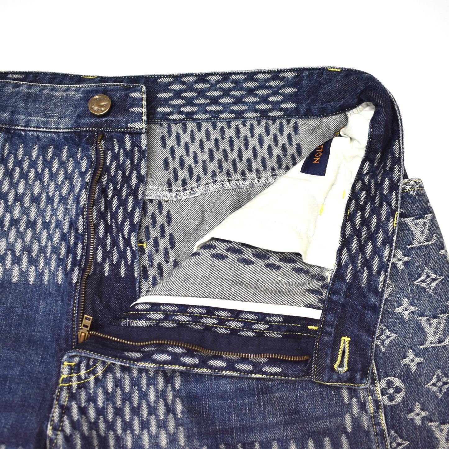 Louis Vuitton x Nigo - Giant Damier Waves Monogram Denim Jeans