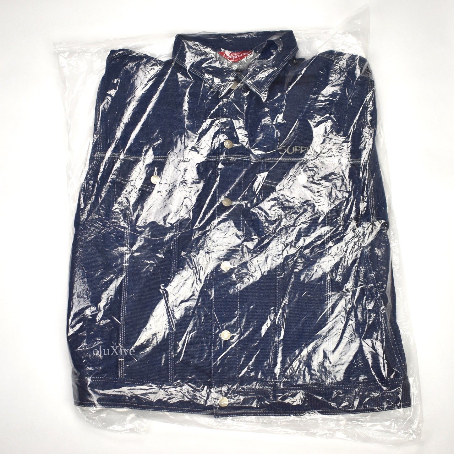 Supreme x Smurfs - Logo Denim Trucker Jacket (Blue)