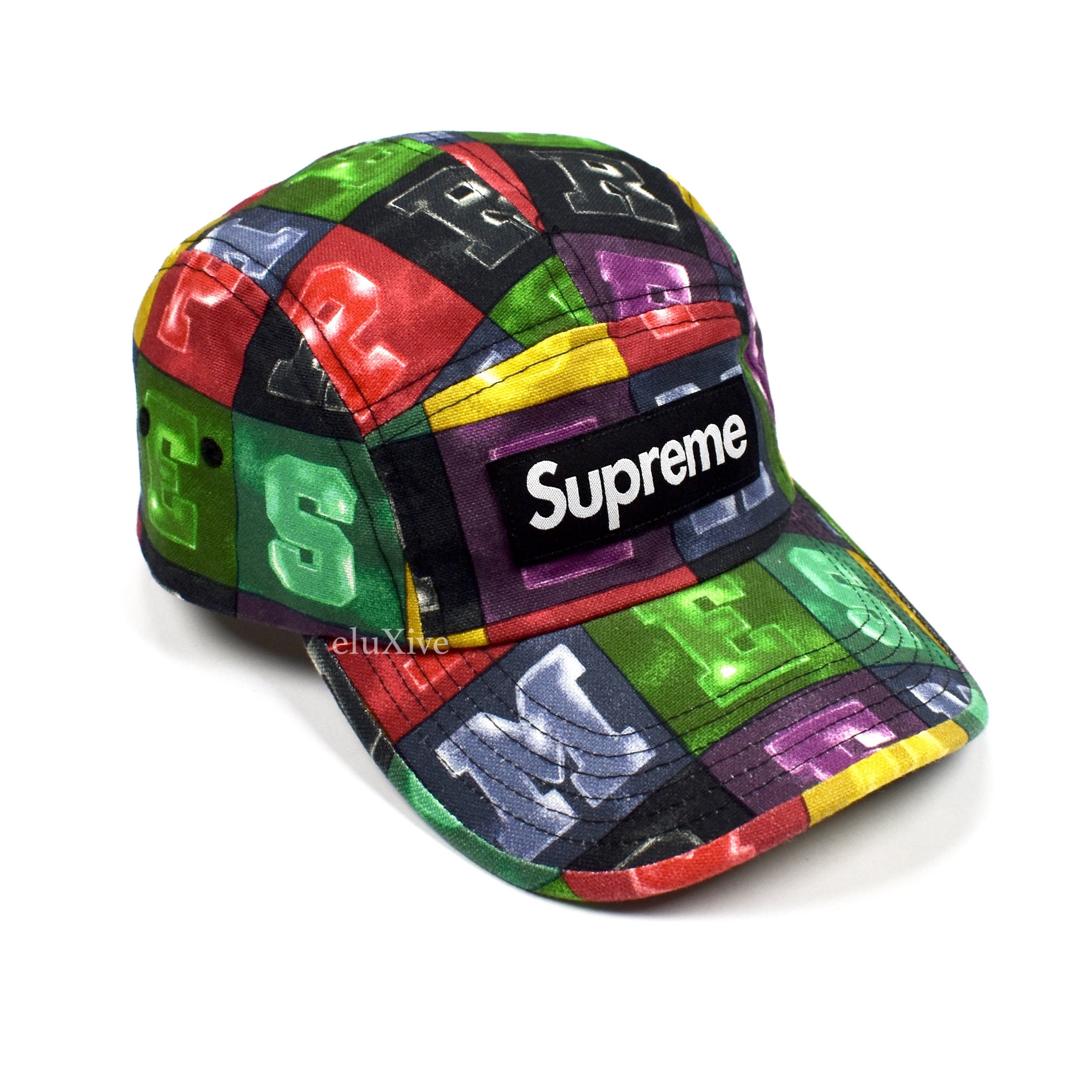 Supreme - Washed Twill Camo Box Logo Hat (Red White Blue) – eluXive