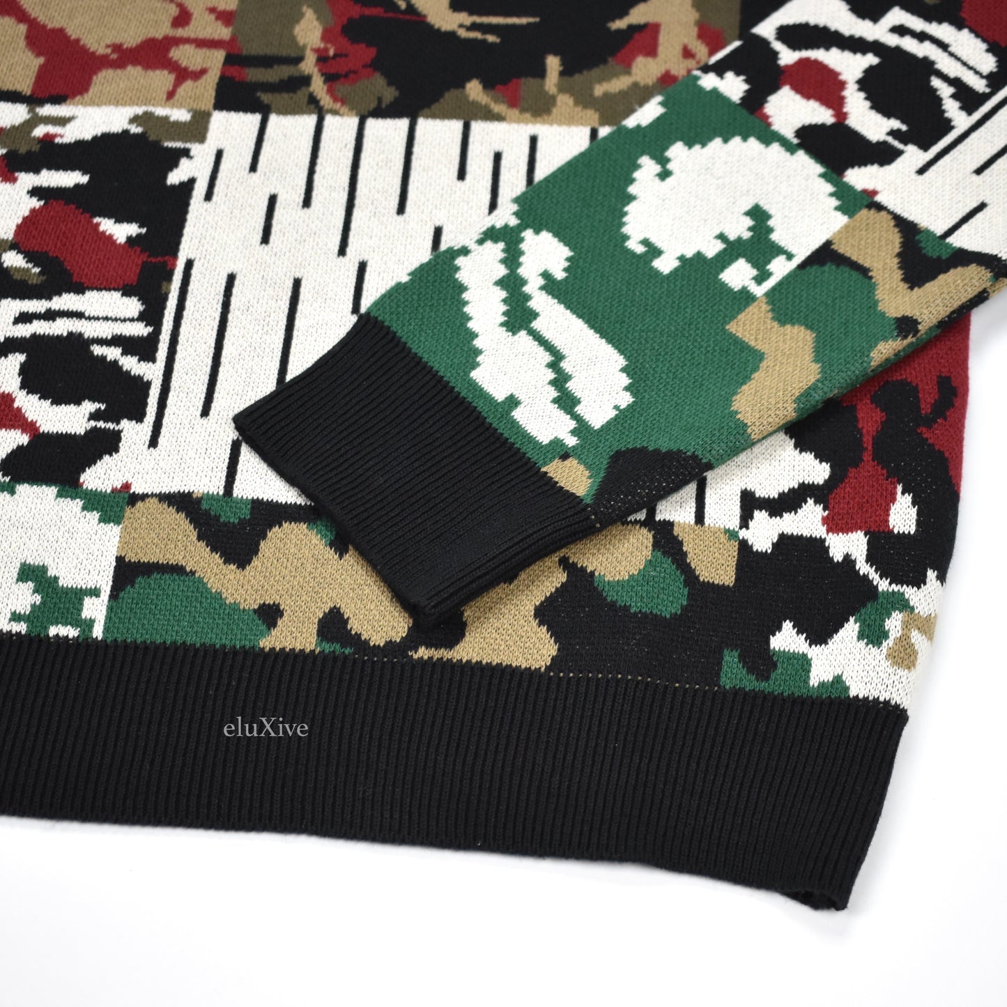 Gosha Rubchinskiy - Jacquard Knit Camo Flag Sweater