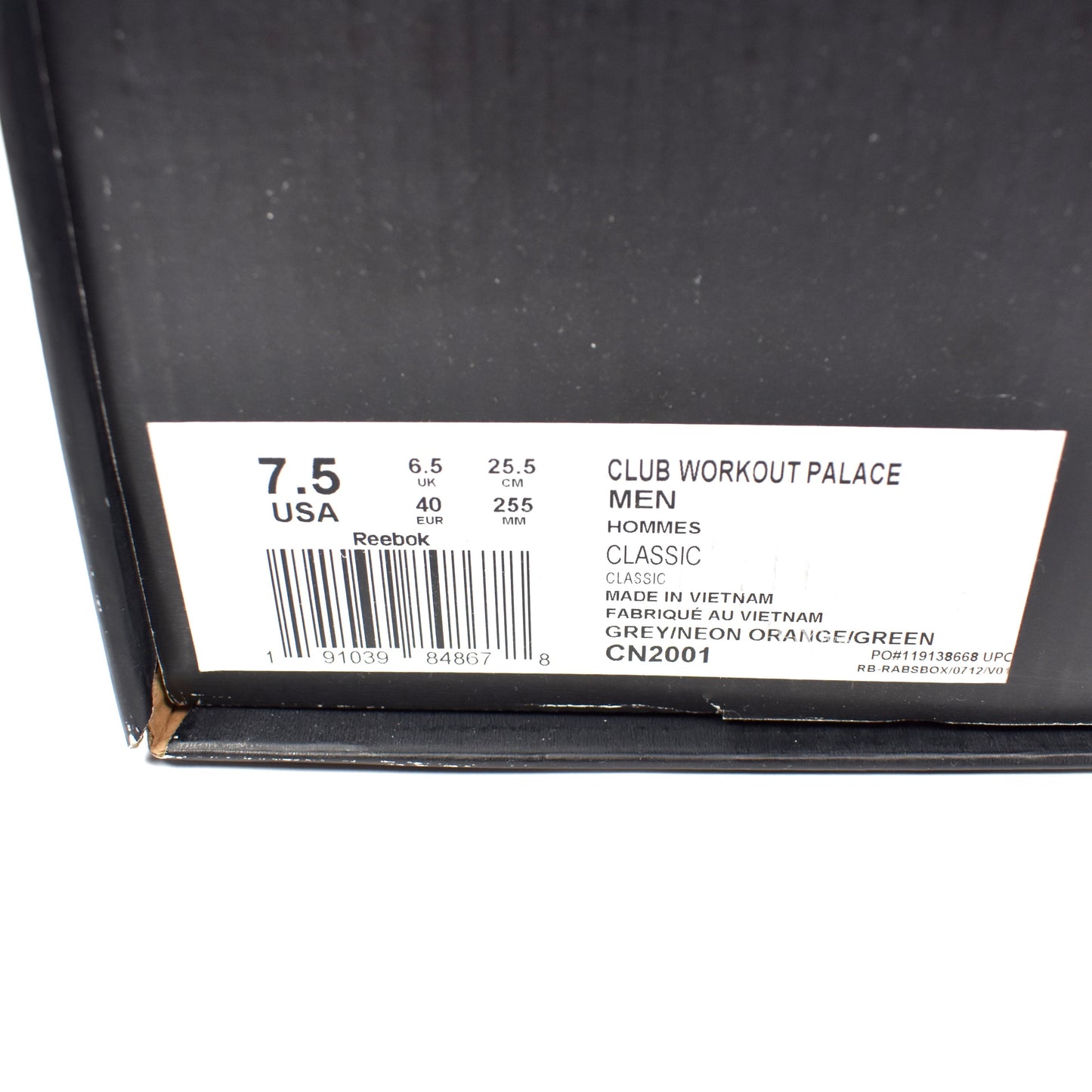 Palace x Reebok - Gray Club Workout Sneakers