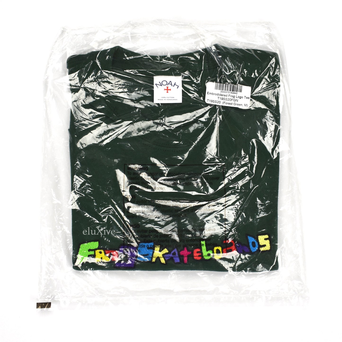 Noah x Frog Skateboards - Logo Embroidered T-Shirt (Dark Green)
