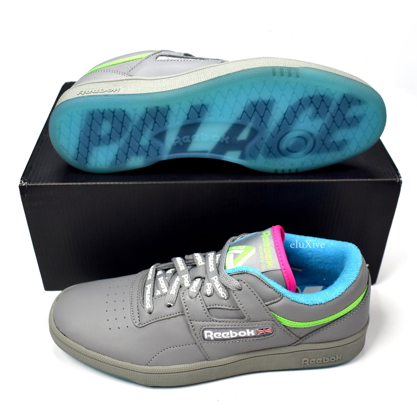 Palace x Reebok - Gray Club Workout Sneakers
